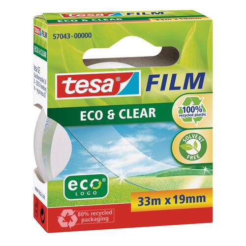 tesa® Klebeband Eco Clear klar, Klebefilm, 19mm x 33m, 1 Rolle Artikelbild