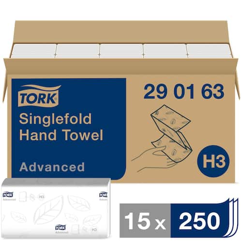Tork Advanced Handtücher Weiß, Z-Falzung, 25x23 cm Artikelbild
