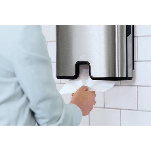 Tork Handtuchspender H2 System, Papierhandtuchspender, Edelstahl, 31,7x10x47cm, 1 Stück Artikelbild Secondary2 L