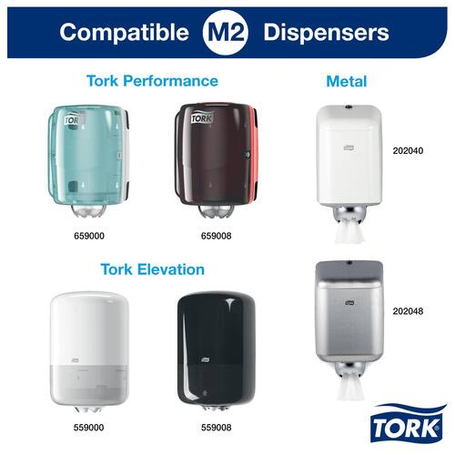 Tork Papierhandtuch 320 M2, Handtuchrolle, 2-lagig, weiß, 457 Tücher pro Rolle, 1 Rolle Artikelbild Secondary1 L