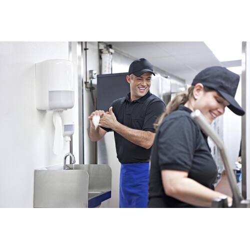 Tork Papierhandtuch 320 M2, Handtuchrolle, 2-lagig, weiß, 457 Tücher pro Rolle, 1 Rolle Artikelbild Secondary2 L