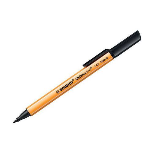 STABILO Faserschreiber GREENpoint, Faserstift, schwarz, 0,8mm, 1 Stück Artikelbild Secondary6 L