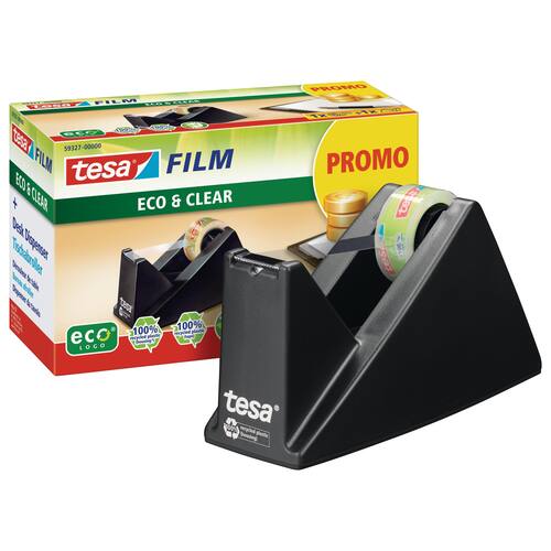tesa® Tischabroller Sparpack ecoLogo Schwarz Artikelbild Secondary1 L