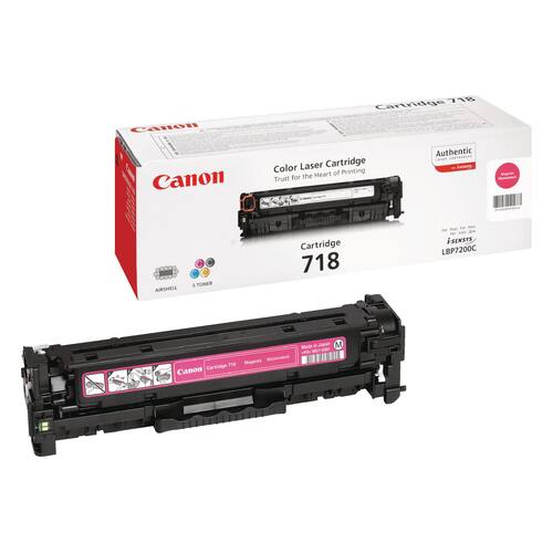 Canon Original Toner 718 M, Lasertoner, Tonerkartusche, Magenta, 1 Stück Artikelbild Secondary2 L