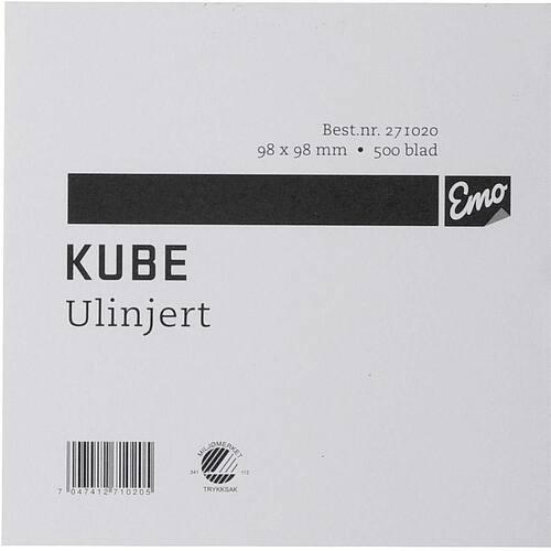 Kube EMO 98x98mm limt 500 blad ulinjert produktbilde