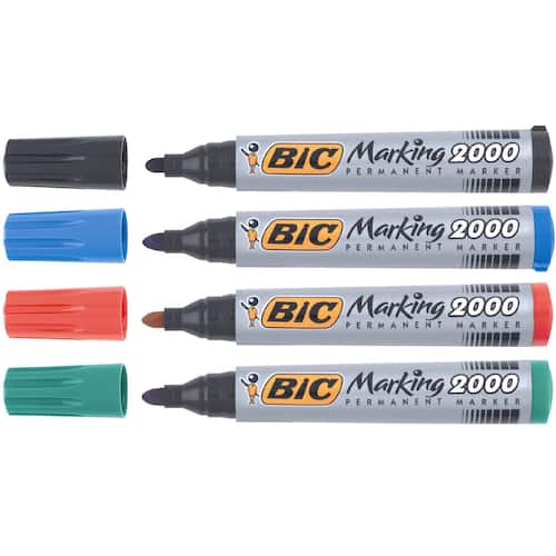 BIC® Marking™ 2000 Permanent-Marker, Rundspitze, 4er Set Artikelbild