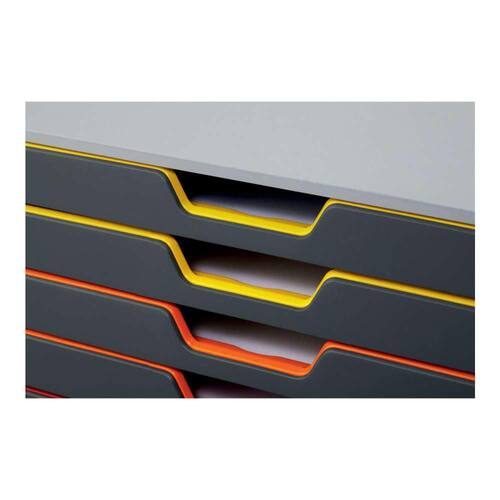 Durable Schubladenbox Varicolor, 10 Schubladen, grau Artikelbild Secondary1 L