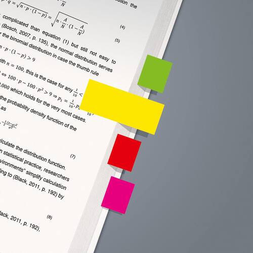 sigel Haftmarker HN650, 100x50 mm, 5 Farben, 200 Stück Artikelbild Secondary2 L