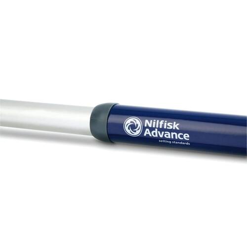 NORDEX Justerbart kvast- och mopphandtag, 110–170 cm, grått och svart produktfoto Secondary3 L