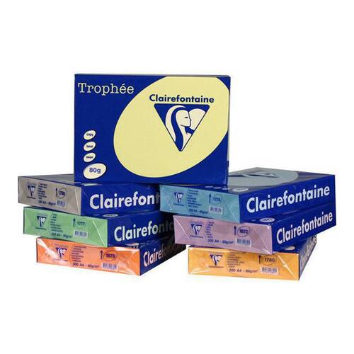 Clairefontaine Multifunktionspapier Trophée, Kopierpapier, Druckerpapier, pastell rosa, A4, 80g, 500 Blatt, 1 Packung Artikelbild Secondary1 L