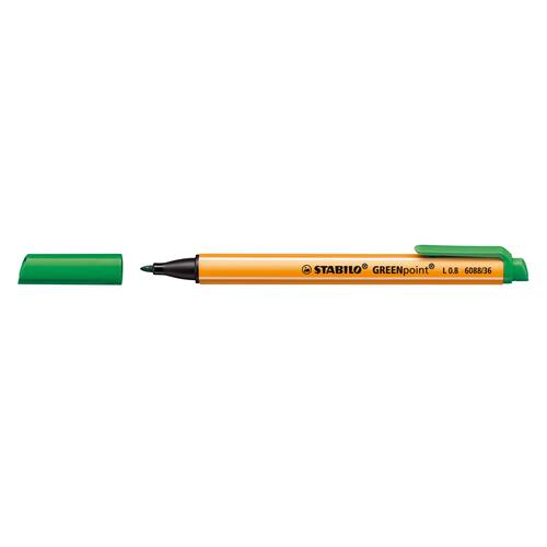 STABILO GREENpoint Faserschreiber, grün, 0,8mm, 1 Stück Artikelbild Secondary3 L