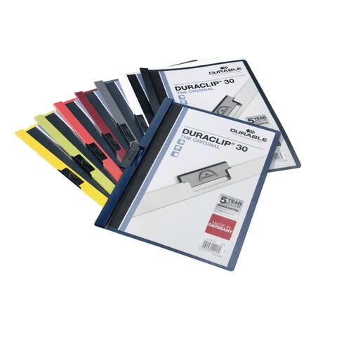Durable Duraclip 30 Klemmmappe, Päsentationshefter, weiß, A4, 1 Stück Artikelbild Secondary1 L