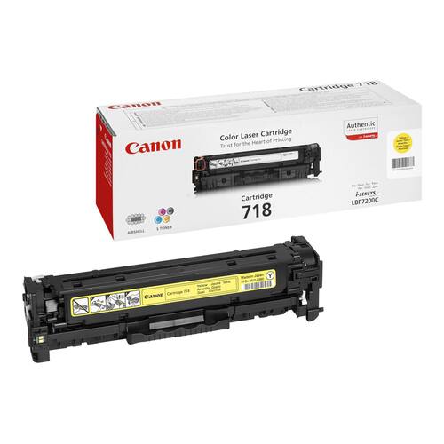 Canon Original Toner 718 Y, Lasertoner, Tonerkartusche, Gelb, 1 Stück Artikelbild