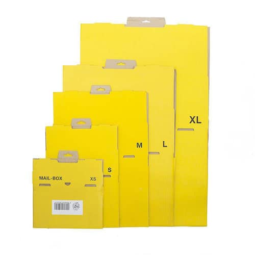 Smartbox Pro Mailbox XS, Versandkarton, gelb, 244x145x38 mm Artikelbild Secondary1 L