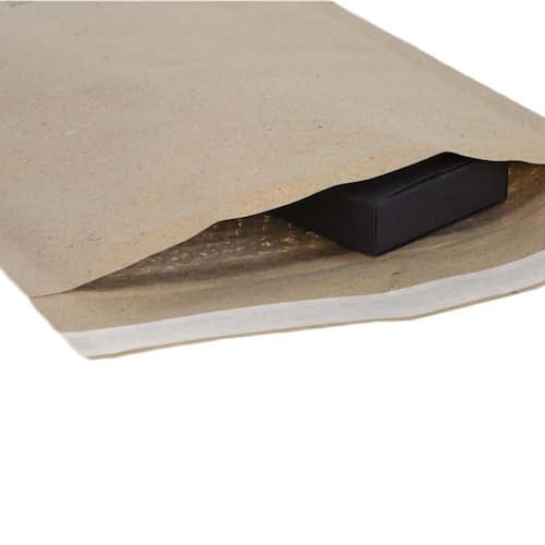 aroFol® Eco line Luftpolsterversandtaschen aus Graspapier, 250x350mm, grau, 100 Stück pro Packung Artikelbild Secondary1 L