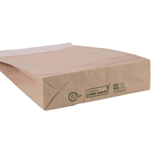 aroFol® Eco line Versandtaschen mit Seitenfalten aus Graspapier, 300x80x430mm, grau, 200 Stück pro Packung Artikelbild Secondary1 L