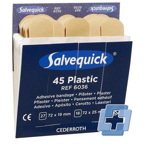 Salvequick Pflaster 6036, Nachfüllung, wasserfest (45 Stück) Artikelbild Secondary1 L