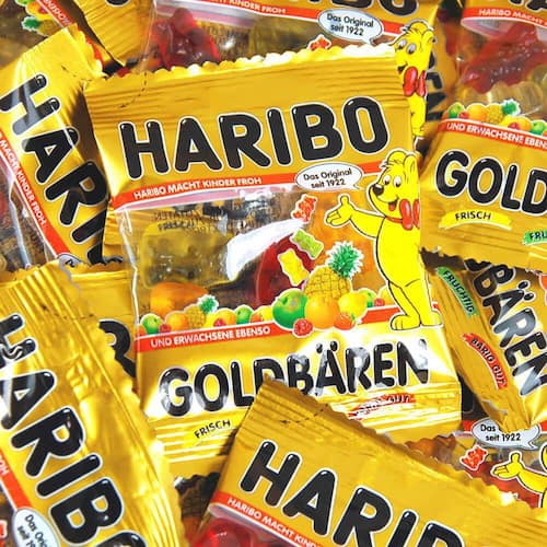 HARIBO Goldbären Fruchtgummi 100 Minibeutel in der Dose, 980g Artikelbild Secondary1 L