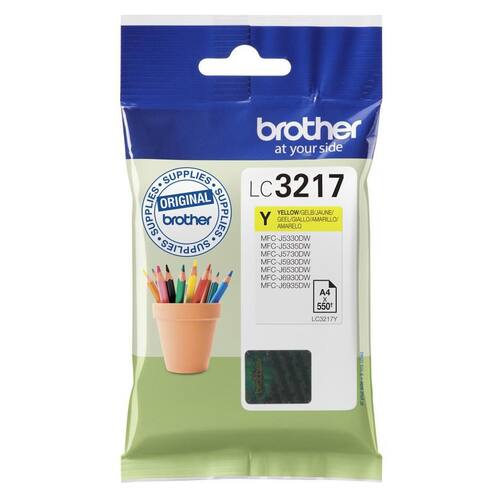 Brother Original Tinte LC-3217Y, Tintenpatrone, Druckerpatrone, Gelb, 1 Stück Artikelbild