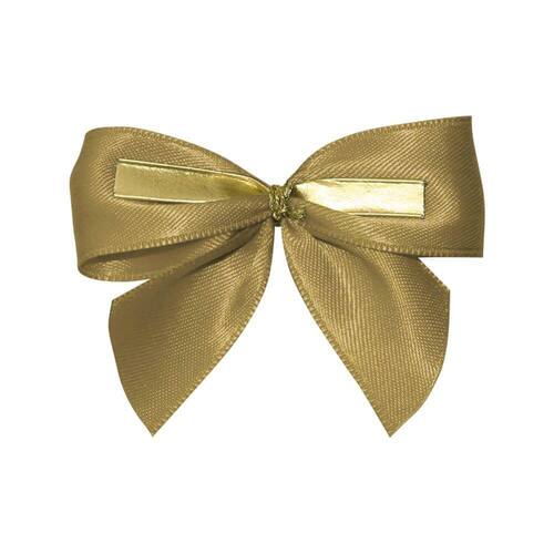 Fertigschleife mit Drahtclip L, gold, 75mm, 250 Stück Artikelbild Secondary1 L