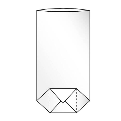 Kreuzbodenbeutel, Klarsichtbeutel, 180x70x300mm, transparent, 5 Packungen zu je 100 Stück Artikelbild Secondary1 L