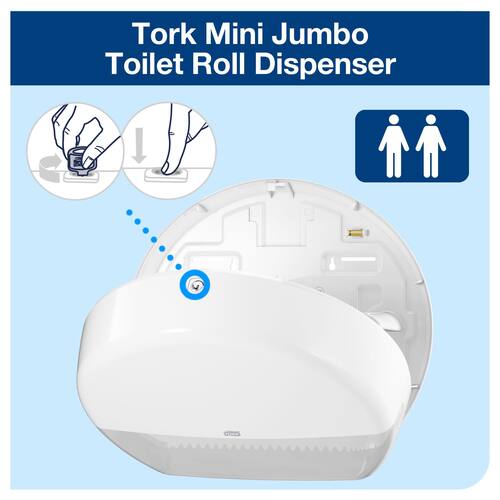 Tork Toilettenpapierspender T2 Mini Jumborolle Artikelbild Secondary3 L