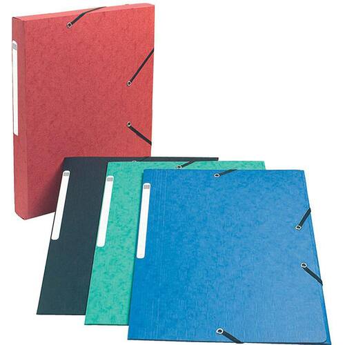 Exacompta Einschlagmappe, Flügelmappe, Sammelmappe, Manilakarton, 425g/m², Eckspanngummi, 3 Klappen, A4, 240x320mm, 250 Blatt, rot, 1 Stück Artikelbild Secondary1 L