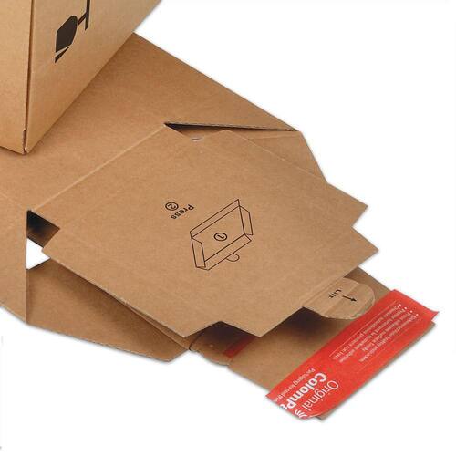 ColomPac Flaschenversandkarton für 1 Flasche, 74x74x305mm, Braun, 10 Stück Artikelbild Secondary1 L