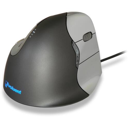 Bakker Elkhuizen Maus Evoluent 4, Computermaus, Mouse, für Rechtshänder, schwarz/silber, 1 Stück Artikelbild