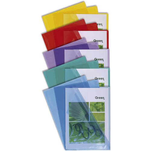 Exacompta Sichthüllen, Aktenhüllen, A4, PVC, oben/rechs offen, glatt, blau, 0,13mm, 10 Stück Artikelbild Secondary1 L