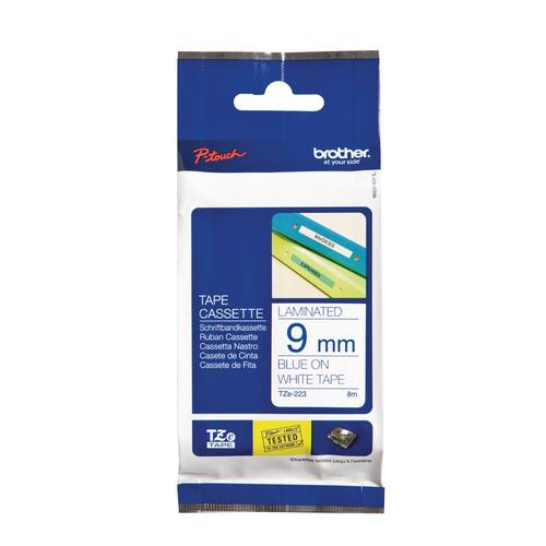 Brother Schriftband für P-Touch, 9 mm, Weiß/Blau - TZE-223 Artikelbild Secondary1 L