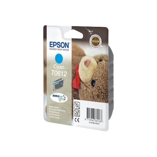 Epson Bläckpatron, T0612, C13T06124010, Teddy, DURABrite Ultra, bläckpatron, cyan, singelförpackning produktfoto Secondary1 L