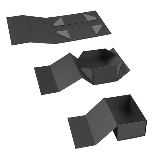 Faltschachtel ''Napoli'' mit Magnetverschluss, M, schwarz, 260x170x90mm, 10 Stück Artikelbild Secondary1 L