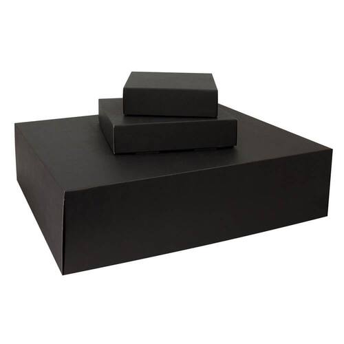 Stülpdeckelkarton ''SANTORIN'' S, schwarz, 160x160x50mm, 20 Stück Artikelbild Secondary1 L