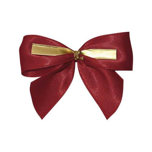 Fertigschleife mit Drahtclip S, bordeaux, 45mm, 250 Stück Artikelbild Secondary1 L