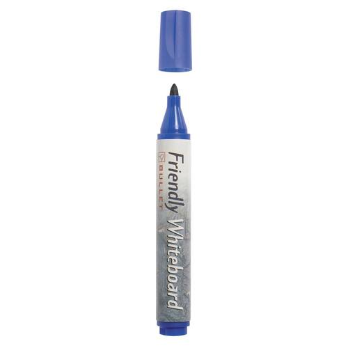 Friendly Whiteboardpenna, icke-permanent, alkoholbaserat pigmentbläck, 1–3 mm, tunn spets, blå produktfoto