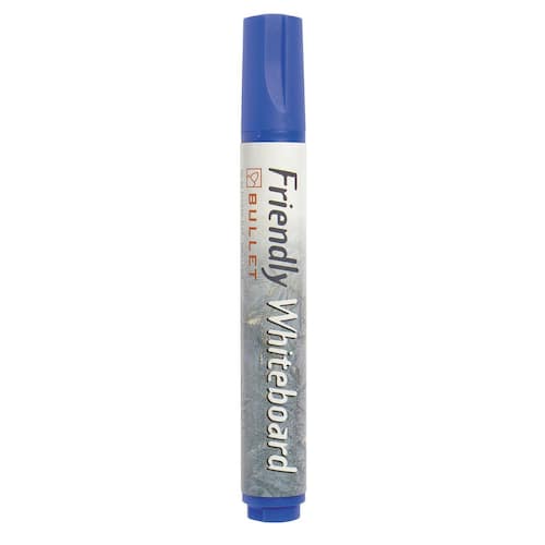 Friendly Whiteboardpenna, icke-permanent, alkoholbaserat pigmentbläck, 1–3 mm, tunn spets, blå produktfoto Secondary2 L