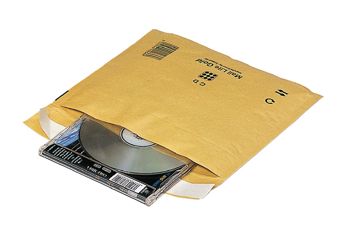 Sealed Air® Luftpolsterversandtasche für CDs, 180x160mm, braun, 10 Stück pro Packung Artikelbild Secondary2 L