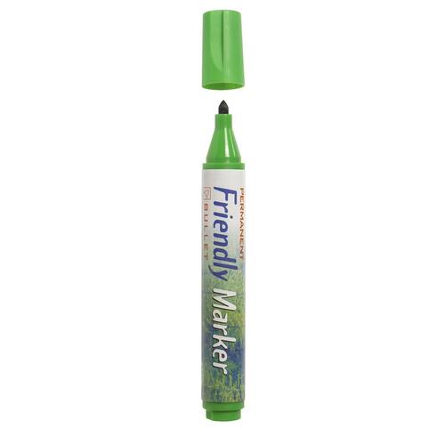 Friendly Permanent märkpenna, alkoholbaserat bläck, 3 mm, tunn spets, grön produktfoto