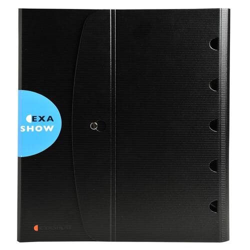 Exacompta Tischflipchart Exactive® Exashow, Präsentationsringbuch, A4 quer, PP, schwarz, 1 Stück Artikelbild Secondary1 L