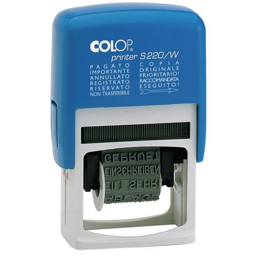 Colop Wortbandstempel Printer S220/W Green Line, Metall, 12 Texte, Schrifthöhe: 4 mm, grün, Druckfarbe: schwarz, 1 Stück Artikelbild Secondary3 L