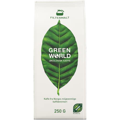 Kaffe GREEN WORLD filtermalt økolog 250g produktbilde