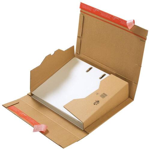 ColomPac Ordner-Versandverpackung mit doppeltem Verschluss, 320x290x-80mm, Braun, 20 Stück Artikelbild