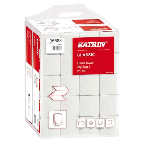 KATRIN Classic Papierhandtuch, ZickZack-Falzung, im Handy Pack, 244x230mm (BxL), 20x200 Tücher, 1 Packung Artikelbild Secondary1 L