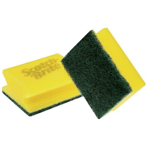 Scotch-Brite Classic Topfreiniger CLNS3 gelb/grün, Scheuerschwamm, Reinigungsschwamm, 3 Stück Artikelbild Secondary1 L
