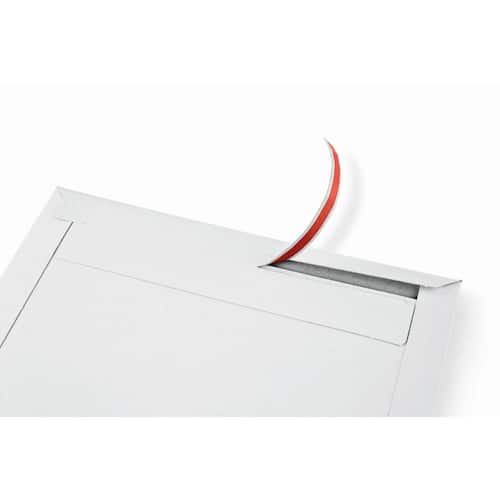 ColomPac Karton-Versandtasche mit Haftklebeverschluss und Aufreißfaden, 170x245x-30mm (C5), Weiß, 100 Stück Artikelbild Secondary1 L