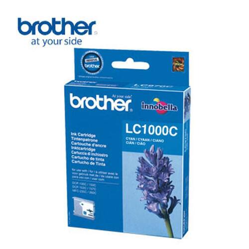 Brother Bläckpatron, LC 1000C, cyan, singelförpackning, LC-1000C produktfoto