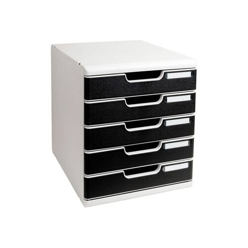 Exacompta Schubladenset Modulo Classic, 5 Schubladen, A4, weiß/schwarz, 1 Stück Artikelbild