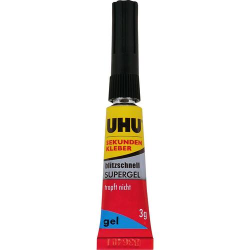 Uhu blitzschnell SUPERGEL, Sekundenkleber, 3g pro Tube, 1 Tube Artikelbild