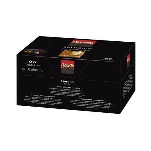 Piacetto Caffè Crema supremo Kapseln, Kaffeepads, Kaffeekapsel, Kaffee, 96x8,5g, für Cafissimo, 1 Packung Artikelbild Secondary1 L